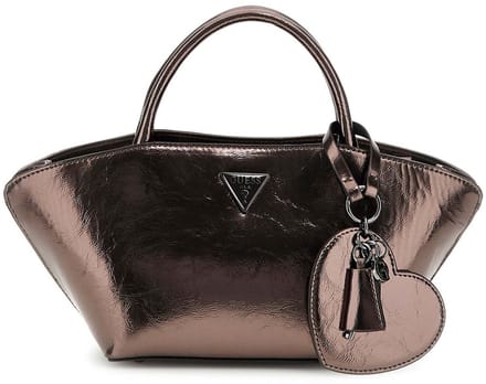 GUESS handtas schoudertas Bolena Mini Satchel Bag Pewter antraciet