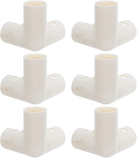 Speelhek Connectoren - Babyhek Onderdelen - Veilige Speelruimte - Extra Stevige Constructie - 6 Stuks - Wit