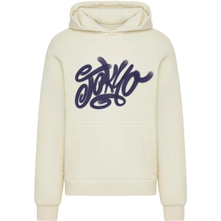 Mister Tee - Tokyo Tagged Graffiti Fluffy Hoodie/trui - S - Creme