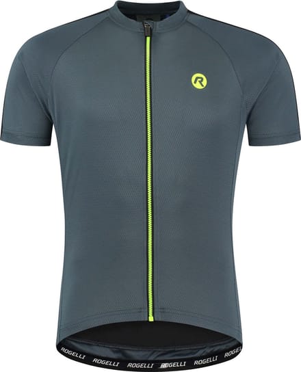 Rogelli Explore Heren Fietsshirt - Korte mouw - Grijs/Zwart/Fluor