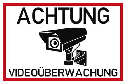 Waarschuwingsborden Camerabewaking - Weerbestendig en Zelfklevend, 20 x 30 cm