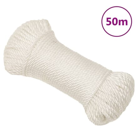 vidaXL - Werktouw - 3 - mm - 50 - m - polypropeen - wit