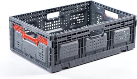 Alpac Klapkrat - Vouwkrat - 600 x 400 x 219 mm - 46 L - Grijs