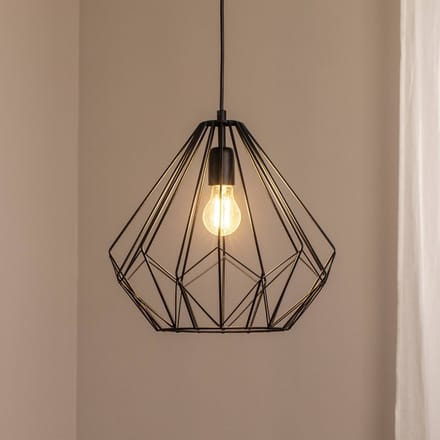 Opviq Hanglamp Diamond, zwart, metaal, Ø 37 cm, E27
