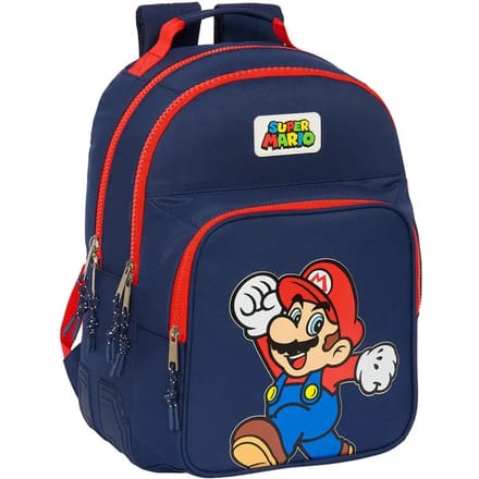 2-compartiment rugzak voor kinderen Safta Super Mario Bros