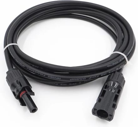MC4 verlengkabel - Male + Female connector - 1 meter - 4mm