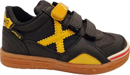 Munich 1508606 Black Yellow Jongens Sneakers - Zwart - 29