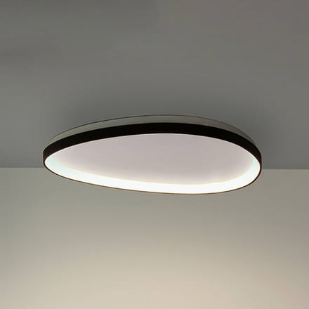 IDEAL LUX LED plafondlamp Gemini zwart 81 cm 2700 K aan/uit