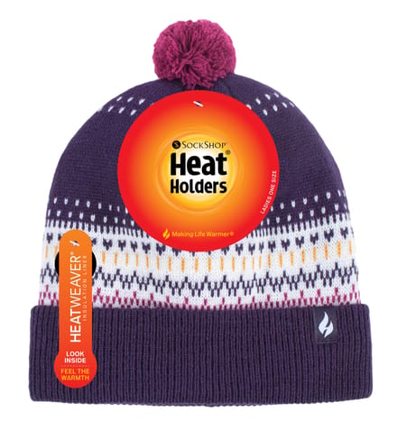 Heat Holders - Thermische wintermuts voor dames - Paars