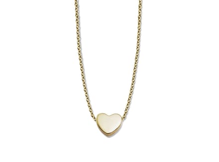 Ketting Hartje Open Zilver Gold-Plated XN009G 38-41cm