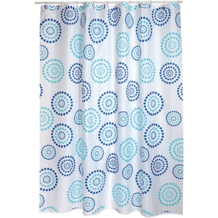 Msv Douchegordijn Dots Blauw 180cm