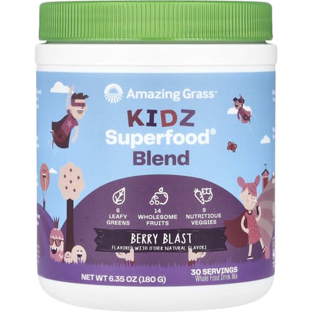 Amazing Grass, Superaliment pour enfants, Explosion de baies, 6,35 oz (180g)