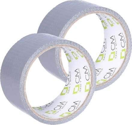 CM Duct tape - grijs - 2x rol - 48mm x 10m - binnen/buiten