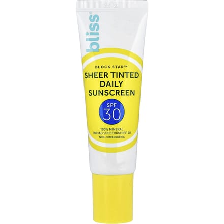 Bliss, Block Star™ transparante getinte dagzonnecrème, SPF 30, 40 ml (1,4 fl oz) white
