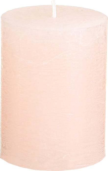 Massief roze pilaarkaarsen, lichtroze, 60x80mm, set van 4, decoratie,