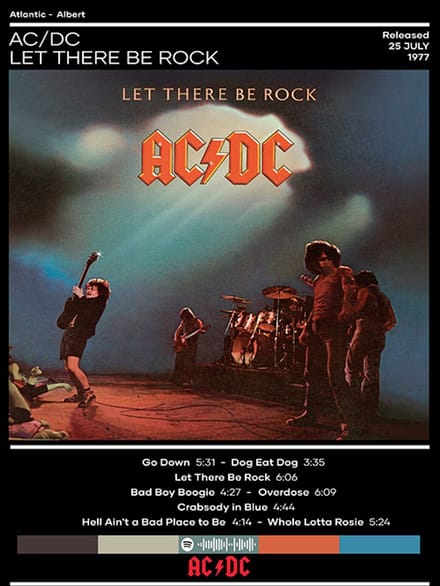 Signs-USA - Concert Sign - metaal - AC/DC - Let There be Rock - 20 x 30 cm