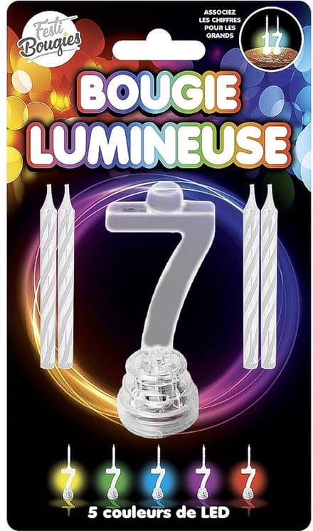 SUD TRADING - LED aantal 7 lichtkaarsen