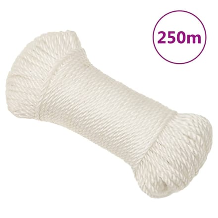vidaXL - Werktouw - 8 - mm - 250 - m - polypropeen - wit