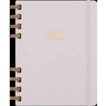 Moleskine life agenda ongedateerd, 1 week per 2 pagina's, xl, hardcover, crush grape