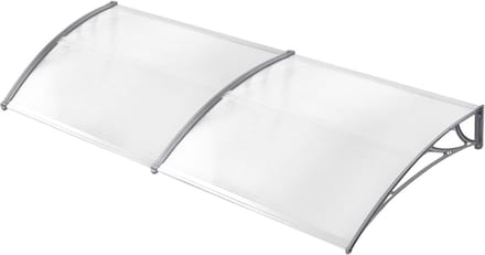 Voordeur Luifel - Overkapping Polycarbonaat - Bescherming Entree - Weerbestendig Lichtgewicht - 100 x 200 cm - Transparant
