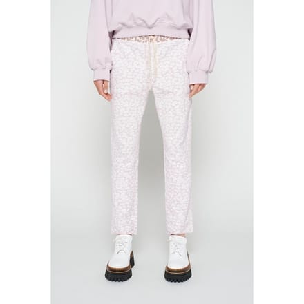 10DAYS Cropped Jogger Leopard Pale Lilac Größe: M | Jogginghosen Outlet | Damen | Violett