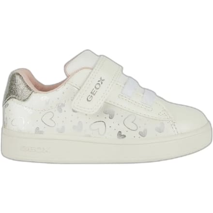 GEOX ECLYPER PEUTERMEISJES Sneakers - WIT/ZILVER - Maat 25