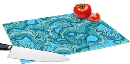 Glazen Snijplank - 39x28 - Zee - Patronen - Marmer - Snijplanken Glas