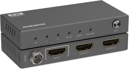 Marmitek Split 612 Pro HDMI splitter 4K @ 60 Hz (1 in / 2 out) met HDR, Deep Color & EDID-schakelaar