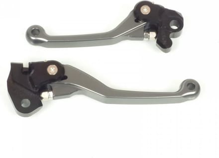 Paire de levier articulés coloris titane pour moto Kawasaki 85 KX 2000 à 2018