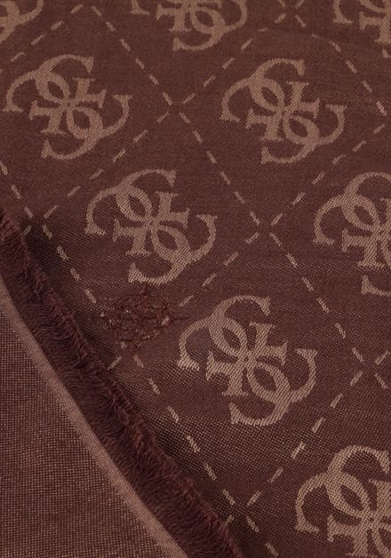 Guess Jacquard Scarf 70x180 Sjaals Dames - Camel - Maat ONESIZE