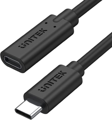 Unitek - Serie C14086BK - USB-C kabel - Mannelijk naar Vrouwelijk - 1.5m - 10Gbps