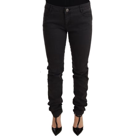 PINKO Zwarte Katoen Stretch Skinny Midden Taille Dames Denim Jeans