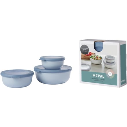 Mepal - Multikom Cirqula vershouddoos set - 350 + 750 + 1250 ml - Rond - Nordic blue