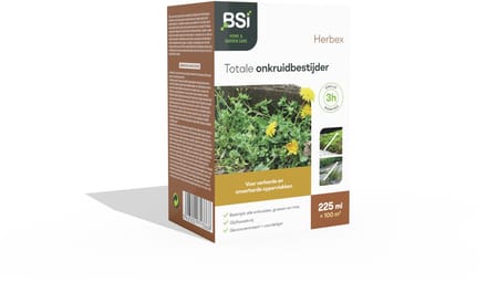 BSI - Herbex - Ideaal bestrijdingsmiddel tegen onkruiden, grassen en mos - 225 ml voor 125 m²