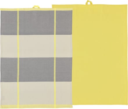 Södahl Blocks Theedoek 50 x 70 cm 2 stuks Yellow