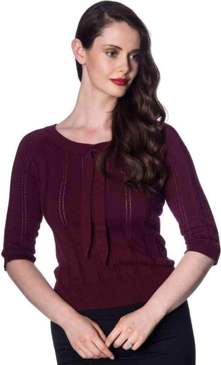 Dancing Days - BELLE BOW PIONTELLE Longsleeve top - L - Rood