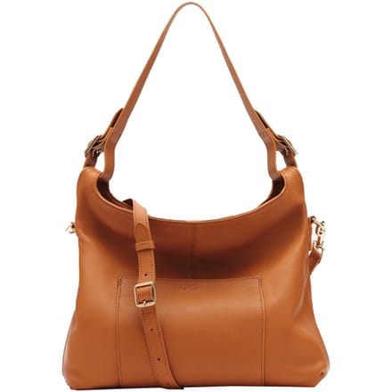 BIASIA Leren schoudertas Pocket Hobo Bag Cuoio bruine