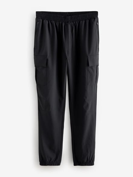 Next - Heren - Slim-fit geweven Active cargojoggingbroek - Zwart