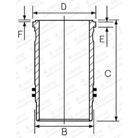 Goetze Engine Voering, cilinderkop GOETZE 15-450590-00