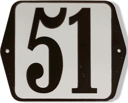 Huisnummer standaard nummer 51