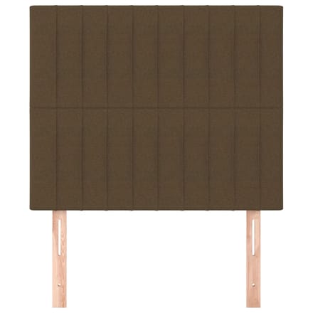 vidaXL - Hoofdbord - donkerbruin - 90x5x118/128 - cm - Stof