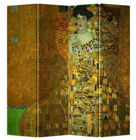 Fine Asianliving Kamerscherm Scheidingswand B160xH180cm 4 Panelen Gustav Klimt - Adele Bloch-Bauer Portret