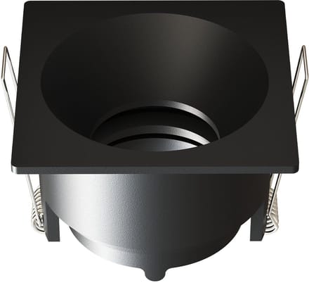 Ledvion – LED Inbouwspot Vierkant 81x81mm – Zwart – Dimbaar – Kantelbaar – GU10 – IP20