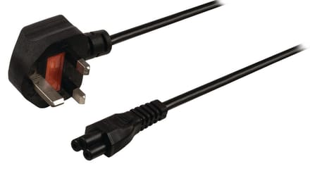 Valueline UK Stroomkabel met C5 plug - zwart - 3 meter