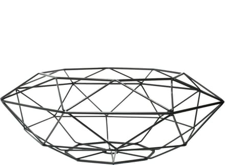 TD 017935 Zwart Metaal Diamond Schaal