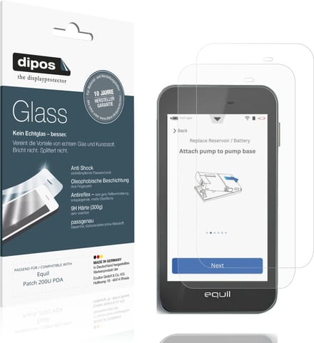 dipos – 2x Matte Pantserfolie geschikt voor Equil Patch 200U PDA | 9H Screenprotector