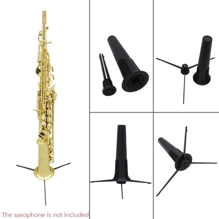 Support de Saxophone Soprano Portable, trépied pliable noir black