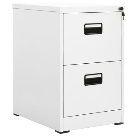 vidaXL - Archiefkast - 46x62x72,5 - cm - staal - wit