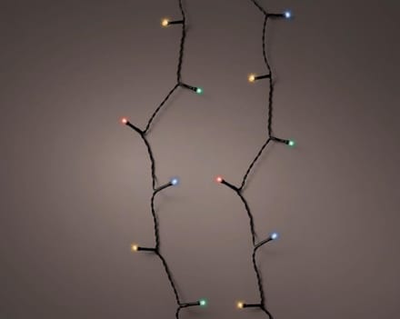 Lumineo LED kerstverlichting 240 lampjes multicolor batterij timer.
