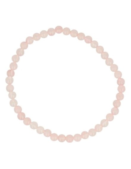 Roze kwarts kralenarmband 4 mm
